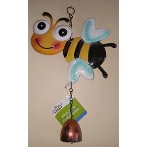 NEW Bumble Bee Wind Chime Metal Honey Bee Garden Yard Decor